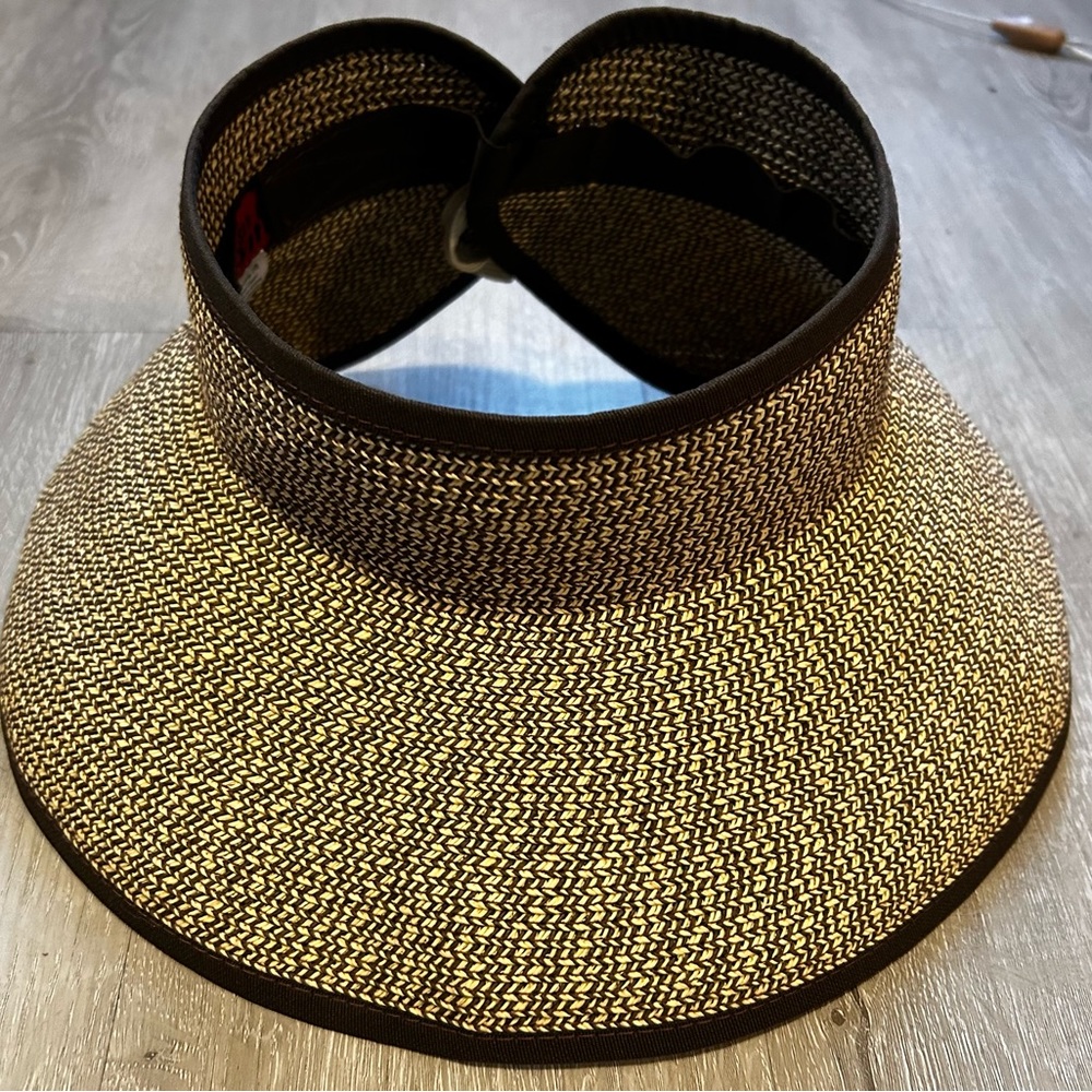 San Diego Hat Co Women's  Large Brim Ultrabroad Visor Multi Brown